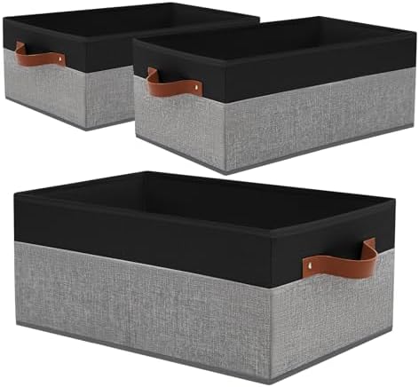 3 Pack Large Capacity Storage Bins Closet Organizer for Shelves by Unknown