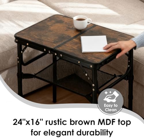Folding TV Trays Foldable Dinner Tray Food Snack Eating Couch Side Table - Image 4