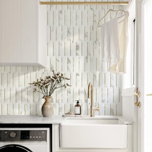Vamos Tile Peel and Stick Backsplash Seamless Tile,Fish Scale,Glossy,10 pcs - Image 6
