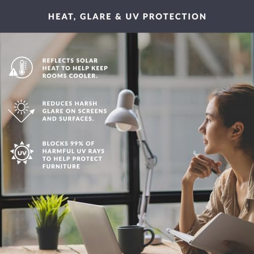 Silver Energy Window Film by Artscape - Reflective Heat Reduction Film, Static Cling, One-Way Privacy, Reflective, Easy DIY Installation - 17.72 x 72 Inch - Image 4