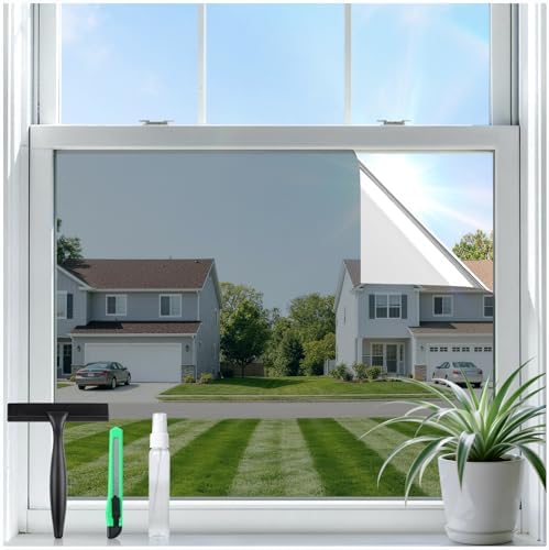 rabbitgoo Window Tint for Home with Tools, Silver, 35.4" x 393.7" by rabbitgoo