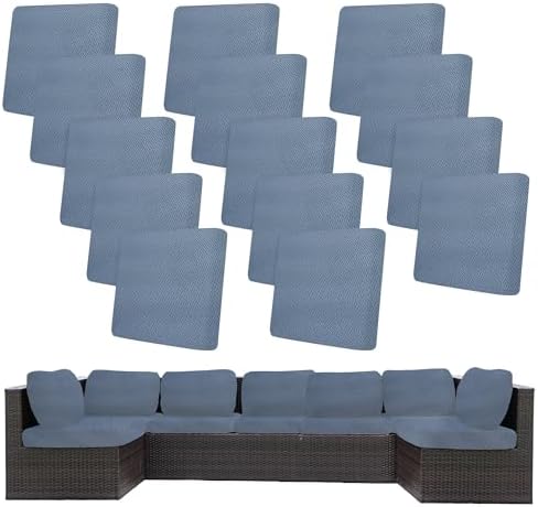 14 Pcs Outdoor Cushion Covers, Patio Sofa Cushion Covers Replacement by BIETYONE
