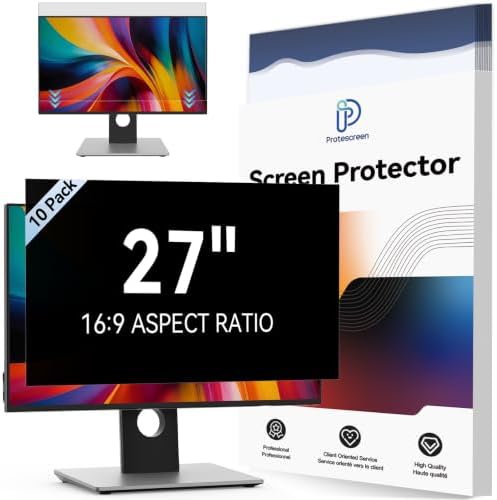 10 Pack 27 Inch Computer Privacy Screen Filter for 16:9 Widescreen Monitor by Protescreen