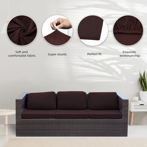 8 Pcs Outdoor Cushion Covers, Patio Sofa Cushion Covers Replacement - Image 4
