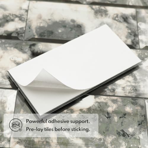 Lovdeco Peel & Stick Silver Antique Mirror Tile 3x6 Inch Beveled (40 Pcs) - Image 3
