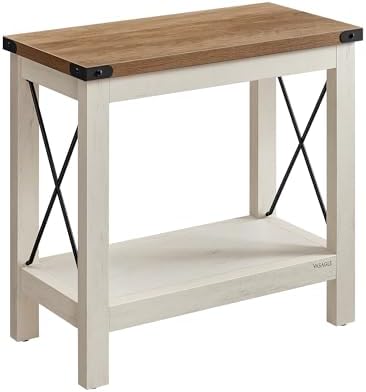 VASAGLE 2-Tier End Side Table, Small Accent Nightstand with Bottom Shelf by Unknown