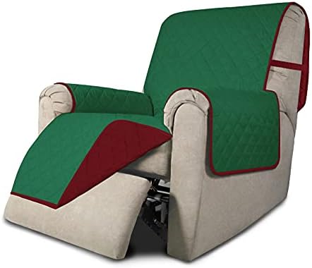 Easy-Going Reversible Couch Cover, Recliner 19 in, Green/Christmas Red by Easy-Going