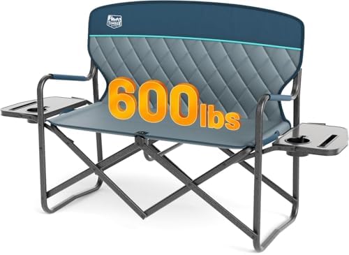 TIMBER RIDGE 600lbs Double Camping Chair Portable Loveseat Director Chairs by TIMBERRIDGE