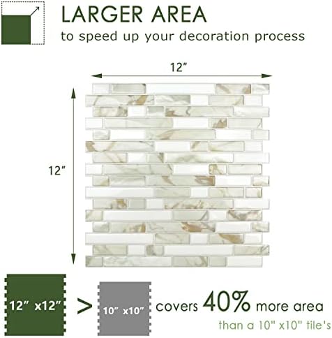 STICKGOO Peel and Stick Wall Tile Self-Adhesive Backsplash Thicker Design - Image 5