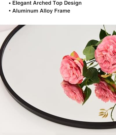 KOMCOTE Arch Mirror Full Length,Floor Length Mirror,Arched Floor Mirror,76''x34'' Wall Mirror Full Length,Oversized Floor Mirror,Bedroom Mirror Full Length,Black Floor Mirror Living Room Cloakroom - Image 7