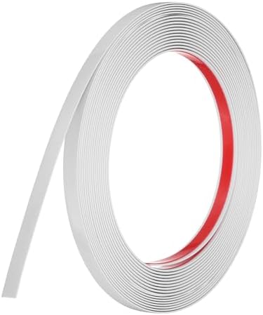 uxcell Beige Peel and Stick Molding Trim, 0.4 Inch x 19.7 ft Self-Adhesive Mirror Tape, Flexible PVC Border Strip for Wall Decoration Tile Edge Ceiling Floor Frame Furniture Decoration by uxcell