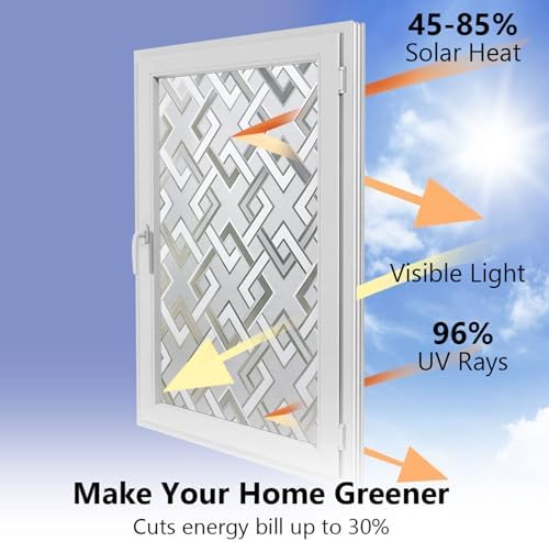 Kromapolis Frosted Glass Window Film Privacy Protection 35.4 x 157.4 inch - Image 5