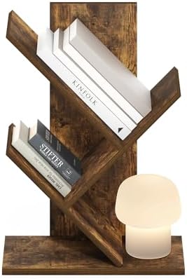 Furinno Tree Book Shelf, 3-Tier Bookshelf with Angled Open Shelf, Tree Bookcase for Room Decor, 8.4 x 15.7 x 21.3, for Organization and Storage, for Living Room, Bedroom, Home Office, Amber Pine - Image 5