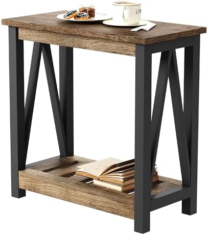 ChooChoo Farmhouse End Table, Narrow Side Table by ChooChoo