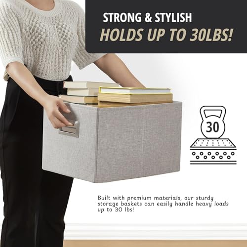 DECOMOMO Storage Bins for Shelves, 3x Tougher Storage Baskets - Image 3