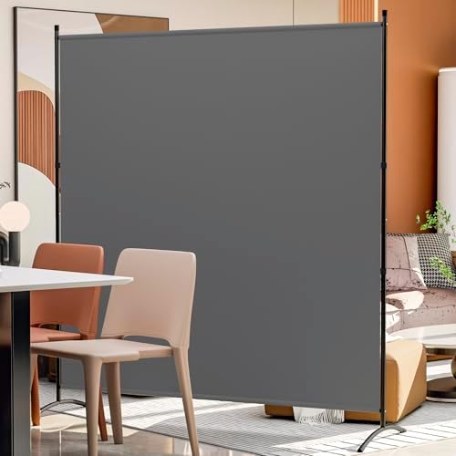 Single Large Room Divider,Folding Privacy Screens for Room Partition,Grey by YASRKML