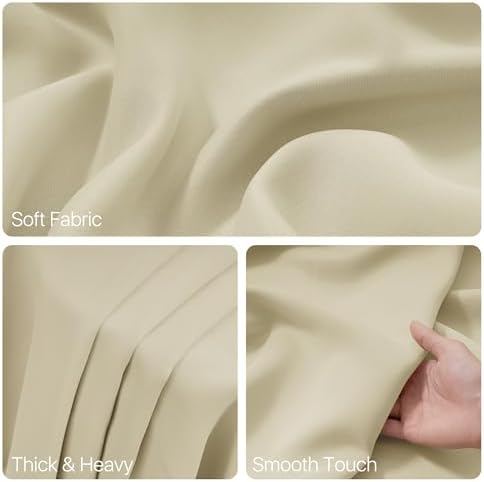 RYB HOME Blackout Room Divider Curtain with Flexible Track for Living Room - Image 4