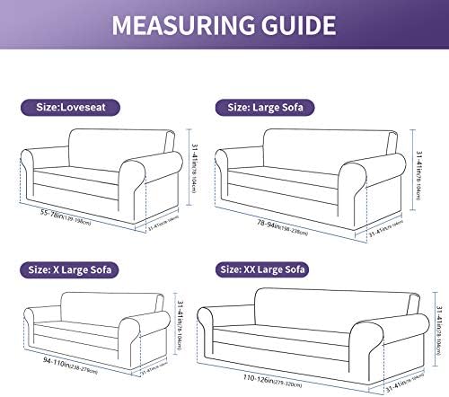 Joccun Stretch Couch Cover Slipcovers, 1-Piece Sofa Covers for 3 Cushion Couch Spandex Jacquard Washable Furniture Protector Cover for Living Room,Kids,Pets(Sofa,Chocolate) - Image 4