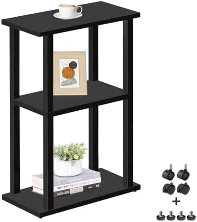 TUTOTAK Small Side Table, Narrow End Table with Wheels, Bedside Table by ChoosetutotakFurnitureBuildYourCozyHome