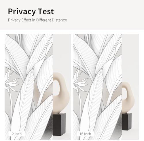 Faux 3D Tropical Bird of Paradise Frosted Privacy Window Film - Image 5