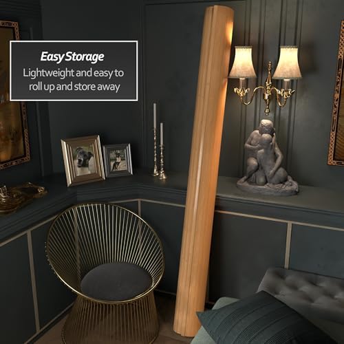 Red Lantern 7 ft. Tall Bamboo Wave Screen - Honey - Image 5