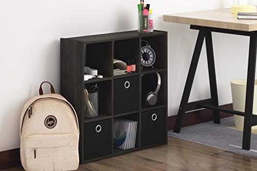 Furinno Simplistic 9 Cube Storage Organizer, Bookcase Shelf, Espresso - Image 2