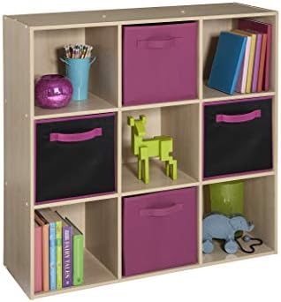 ClosetMaid Cubeicals 9 Cube Storage Shelf Organizer Bookshelf, Square Shape, Easy Assembly - Birch Wood Finish - Image 6