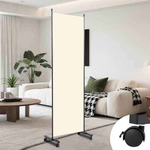 Folding Room Divider W/Wheels,Heavy Duty Base Privacy Screen Separator by YASRKML