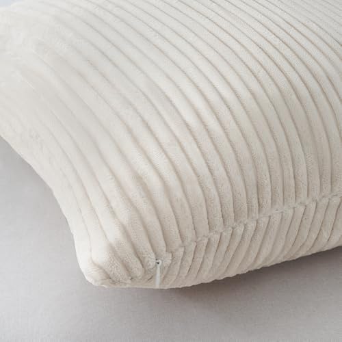 Topfinel Decorative Throw Pillow Covers Cushion Cases,Set of 4 Soft Velvet Modern Double-Sided Designs,Mix and Match for Boho Farmhouse Fall Home Decor(18x18 inch, White/Black) - Image 2