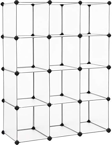 SONGMICS 12 Cube Storage Organizer，Plastic Stackable Cube Shelf by Unknown
