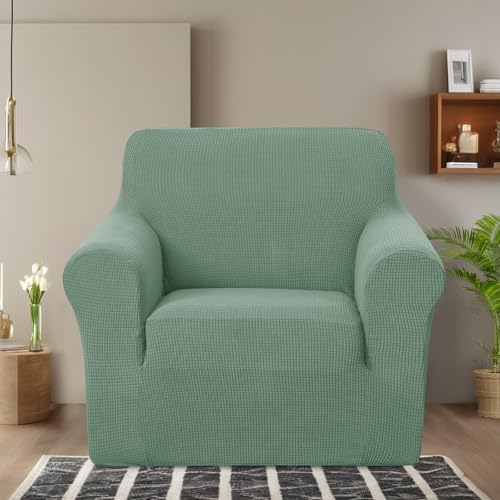 U-NICE HOME Stretch Recliner Chair Cover Armchair Slipcover, Cyan - Image 2