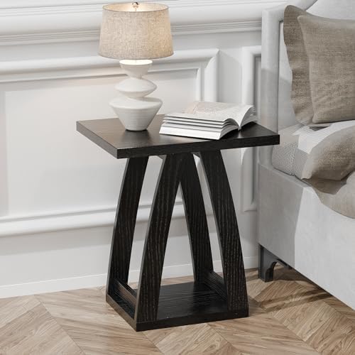 FROMJBEST End Tables Living Room, Side Table, Black End Table Set of 2 - Image 6