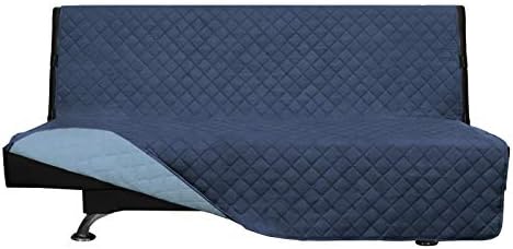 Easy-Going Reversible Couch Cover, Large Futon Sofa, Dark Blue/Light Blue by Easy-Going