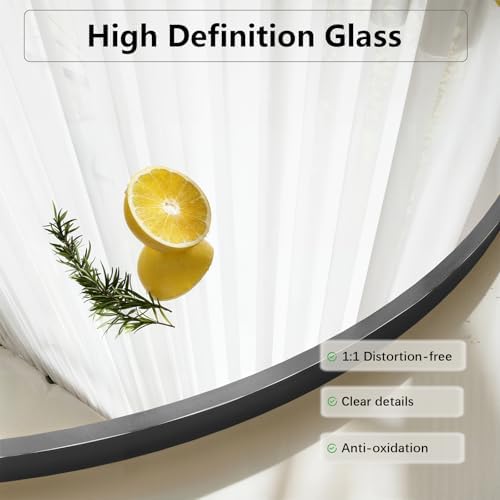 Oversized Full Length Mirror, 38"x77" Large Arched Floor Mirror Full Length with Stand, Room Decor Big Full Body Mirror with HD Tempered Glass Aluminum Frame for Bedroom Living Room, Black - Image 4