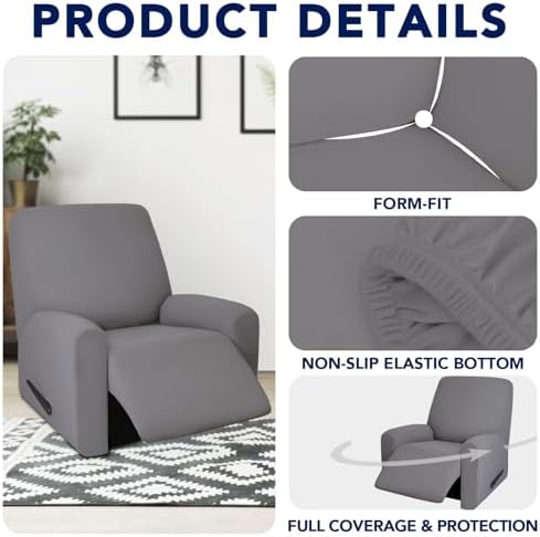 PureFit Waterproof Recliner Chair Cover Slipcovers for Couches and Sofas - Image 4