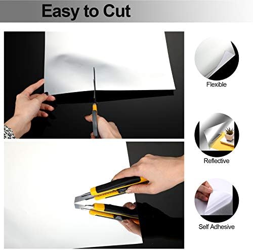 Zonon 20 Pieces Flexible Mirror Sheets Self Adhesive,12 X 12 Inches - Image 4