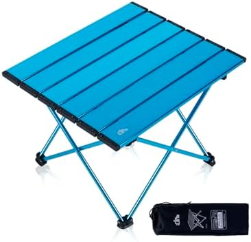 iClimb Ultralight Compact Camping Folding Table (Blue - S) by iClimb