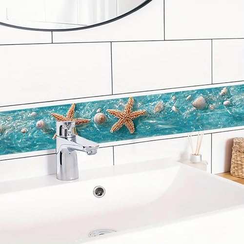 IVN Wallpaper Border Peel and Stick Wall Ocean Starfish Shell 4x196 Inch - Image 5