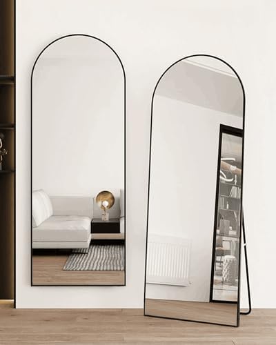 KOMCOTE Arch Mirror Full Length,Floor Length Mirror,Arched Floor Mirror,76''x34'' Wall Mirror Full Length,Oversized Floor Mirror,Bedroom Mirror Full Length,Black Floor Mirror Living Room Cloakroom - Image 5
