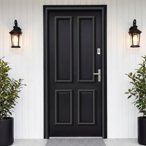 118 Inch x 1.06 in Peel and Stick Wall Molding Trim Black Chair Rail Panel Flexible Self Adhesive 3D Crown Moulding Trim for DIY Home Wall Decor Mirror Protection Door Cabinet Frame (Classic) - Image 6