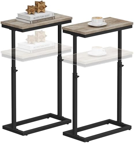 TUTOTAK End Table, Side Table, Tall Couch Table, Sofa Table, Set of 2 by ChoosetutotakFurnitureBuildYourCozyHome