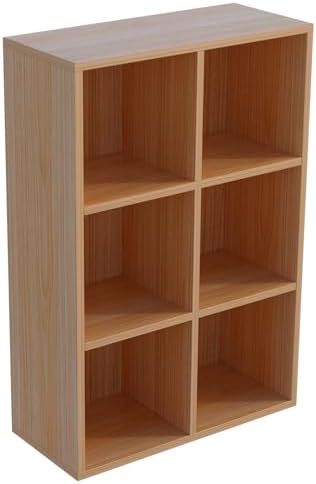 OSCHF 6-Cube Storage Shelf Bookcase, Oak - Image 7