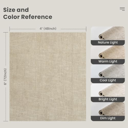 Valenrug 4x6 Area Rug, High-Low Pile Washable Rug for Living Room, Beige - Image 2