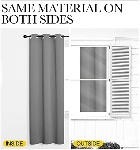 NICETOWN Silver Grey Doorway Curtain Privacy, Door Cover Curtain, Sound Reducing Winter Insulated Thermal Room Darkening Blackout Curtains for Bedroom, 144 inch Length (1 Panel, 5ft Wide by 12ft Long) - Image 6