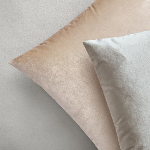 MIULEE Velvet Throw Pillow Covers 18x18 Inch Pack of 2 Champagne - Image 6