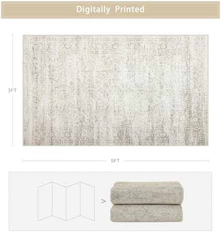 Washable Rugs 3x5 Area Rugs for Living Room,Bedroom,Kitchen,Laundry Room - Image 2