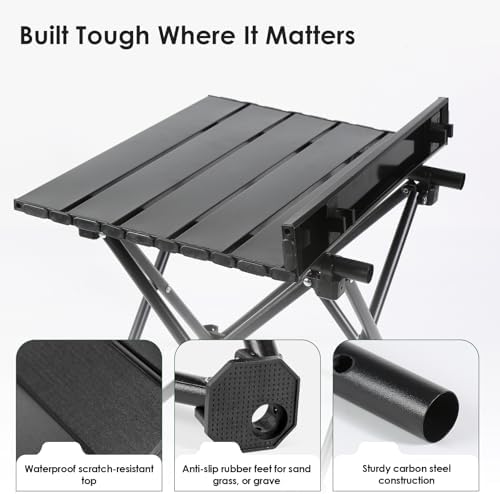 Opliy 2-Pack Portable Camping Table – Ultralight Foldable Car Tray Table with Carry Bag for Camping, Picnic, BBQ, Beach & Outdoor Travel - Image 5