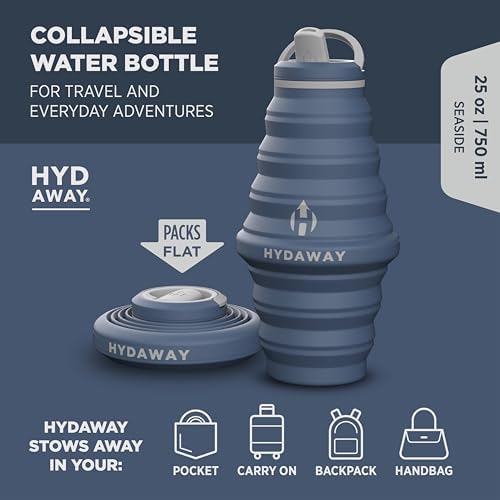 HYDAWAY 25oz Collapsible Water Bottle, Packable Leakproof for Travel - Image 2