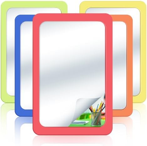 Dandat 5 Pcs 6x4 Shatter Proof Unbreakable Kids Mirrors, Rainbow Colors by Dandat
