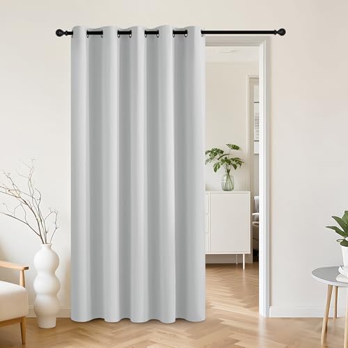 RYB HOME White 100% Blackout Curtains for Bedroom Patio Sliding Glass Doors by RYBHOME